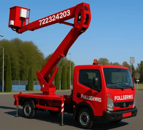 Podnośnik koszowy 17m Racibórz Głubczyce Wynajem podnośnika z operatorem